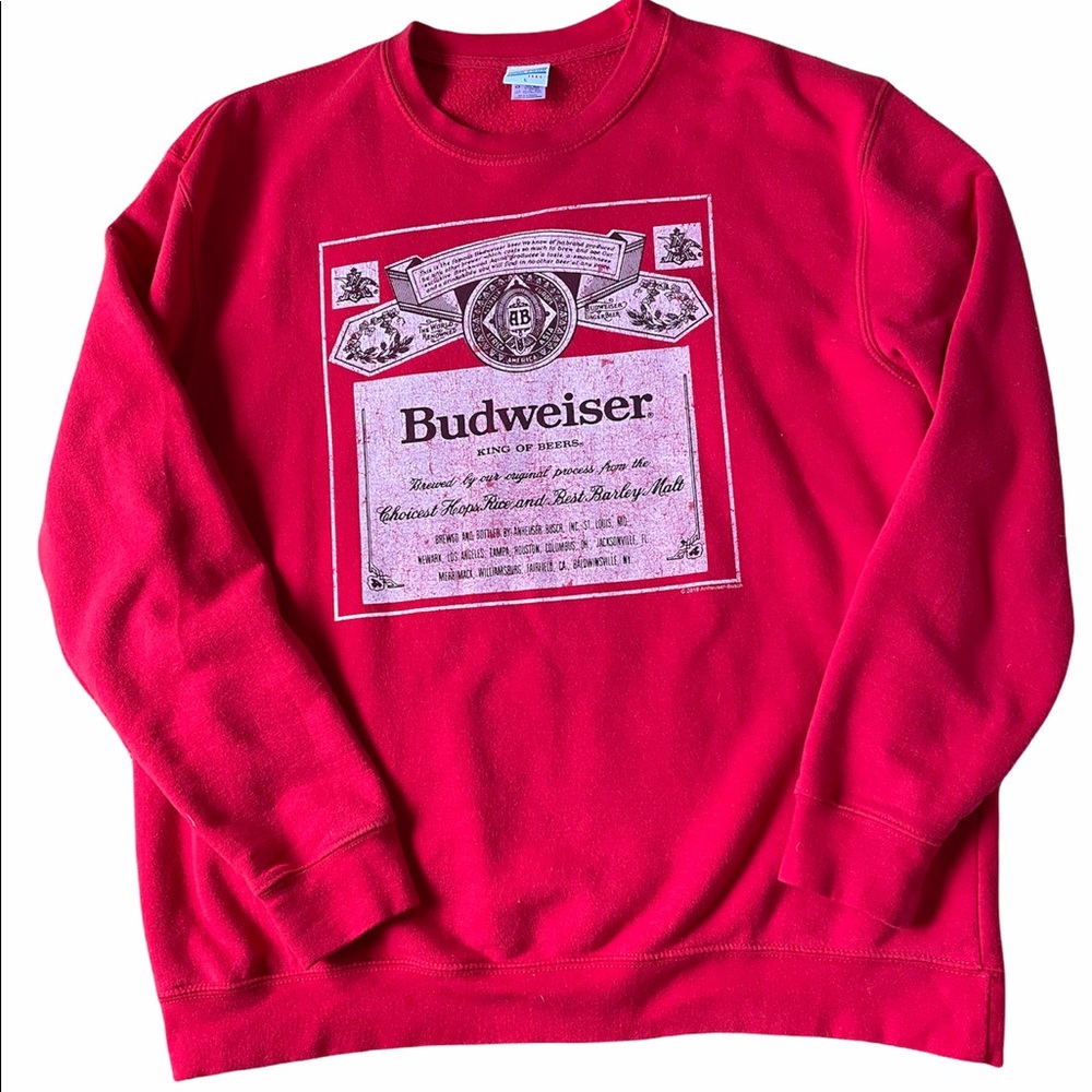 UO Junk Food Budweiser Red Sweatshirt